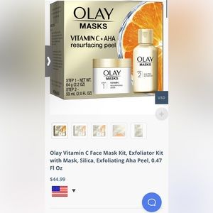 Olay masks vitamins c +AHA resurfacing peel